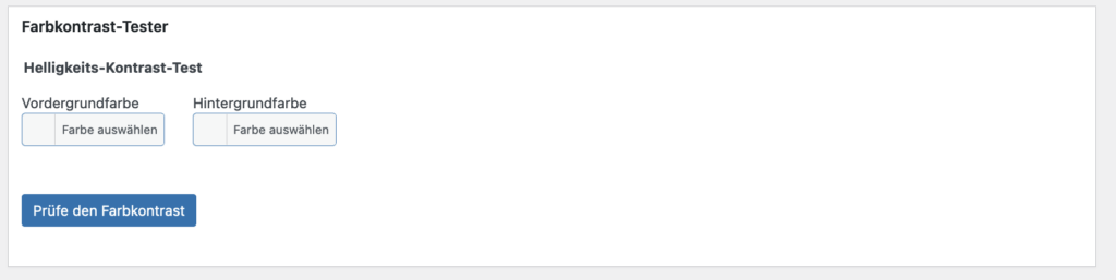 Screenshot Farbkontrast-Tester